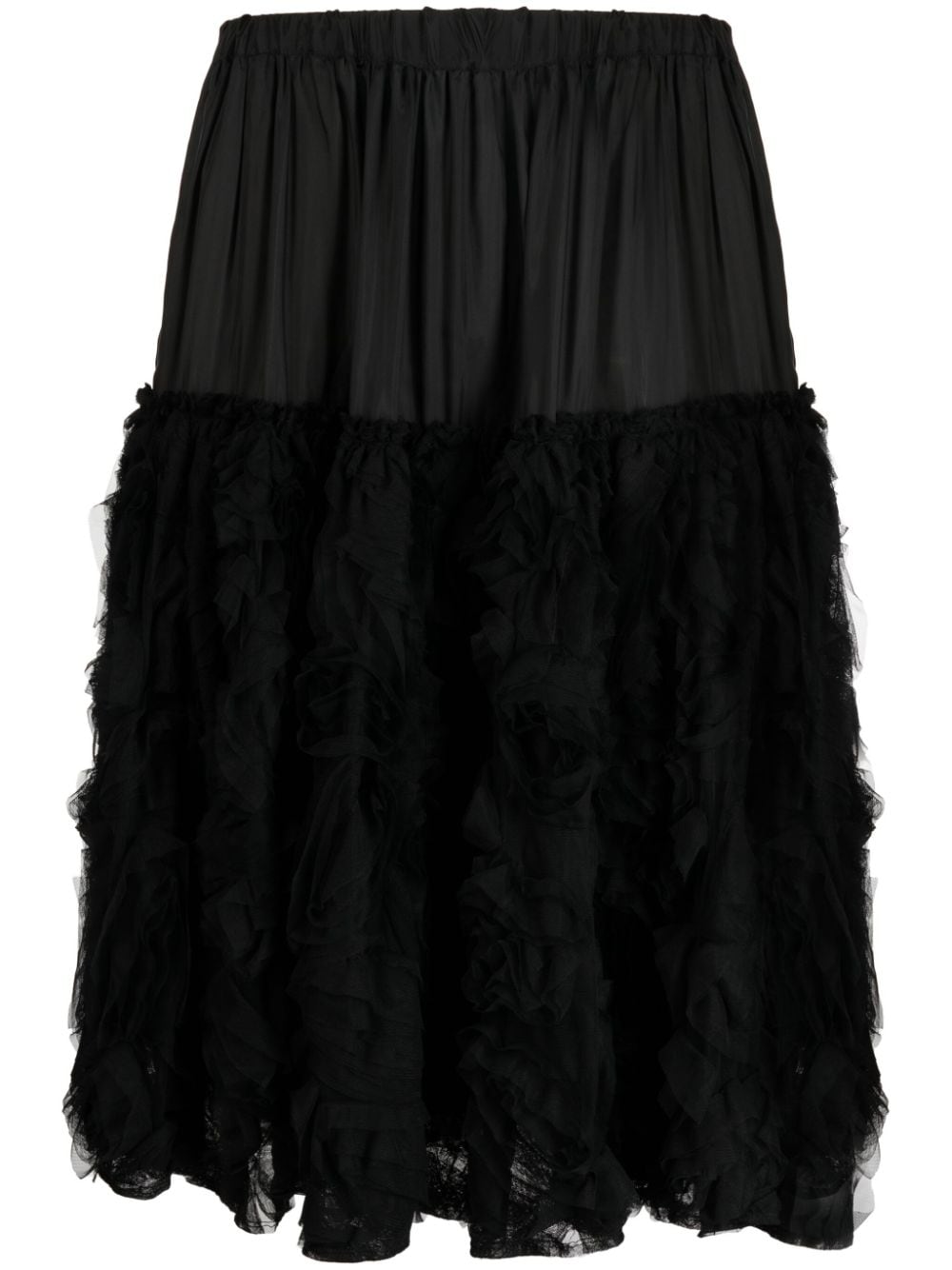 Black Comme Des Garçons textured-finish pleat-detailing shorts von Black Comme Des Garçons