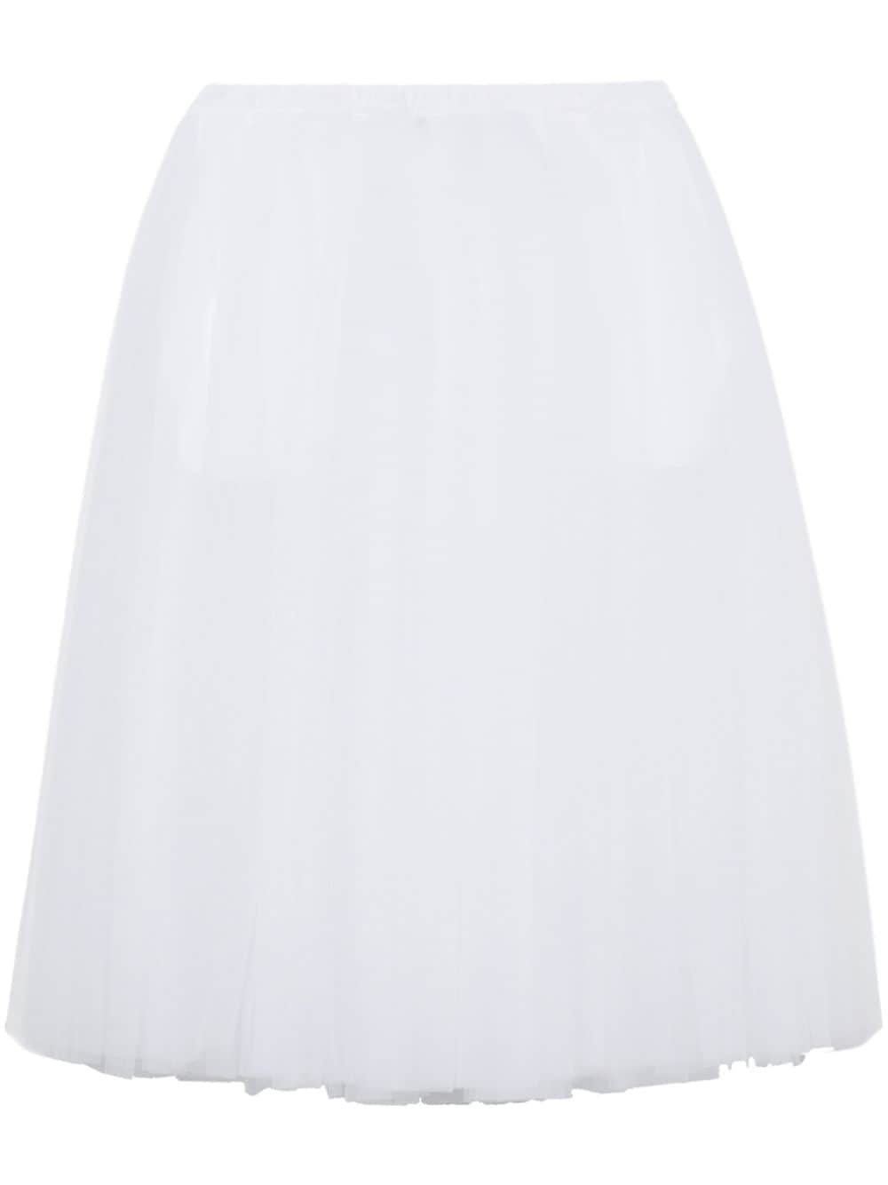 Black Comme Des Garçons tulle midi skirt - White von Black Comme Des Garçons