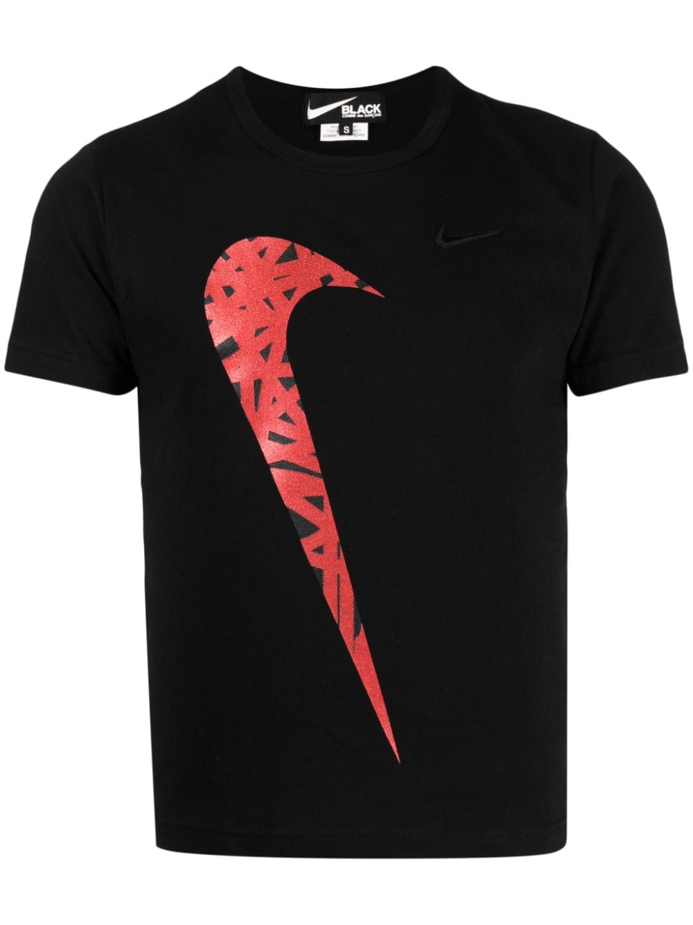 Black Comme Des Garçons x Nike logo-print cotton T-shirt von Black Comme Des Garçons