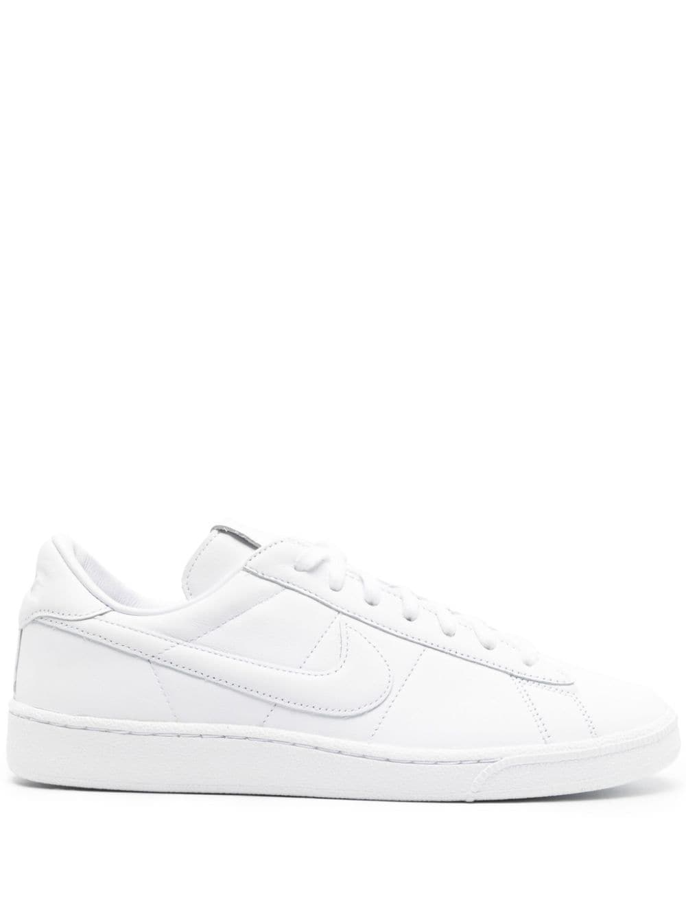 Black Comme Des Garçons x Nike swoosh-embroidery leather sneakers - White von Black Comme Des Garçons