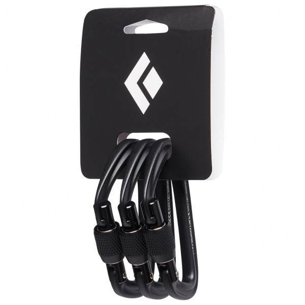 Black Diamond - Hotforge Screwgate 3 Pack - Schraubkarabiner schwarz Black Diamond - Hotforge Screwgate 3 Pack - Schraubkarabiner schwarz von Black Diamond
