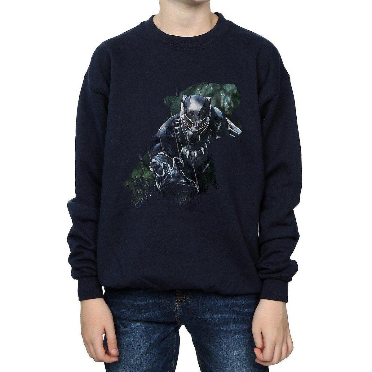 Sweatshirt Jungen Schwarz 116 von Black Panther