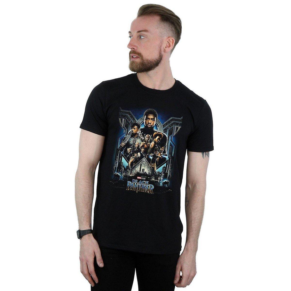 Tshirt Herren Schwarz M von Black Panther