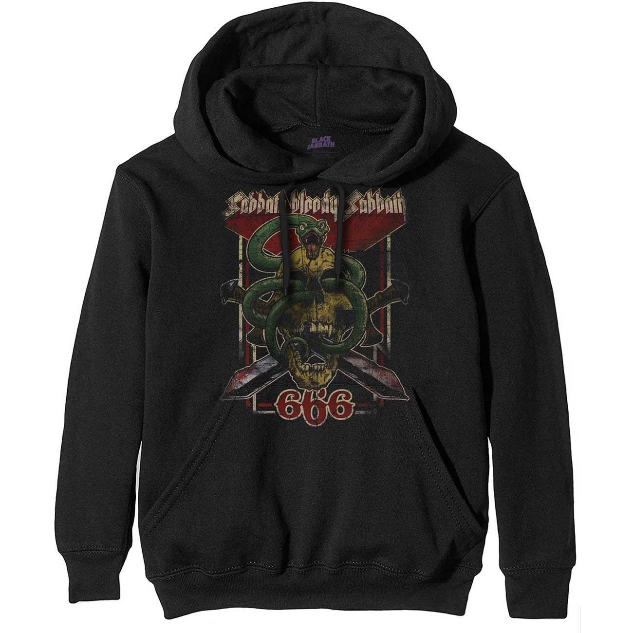 Bloody Hoodie Zum Überziehen Damen Schwarz L von Black Sabbath