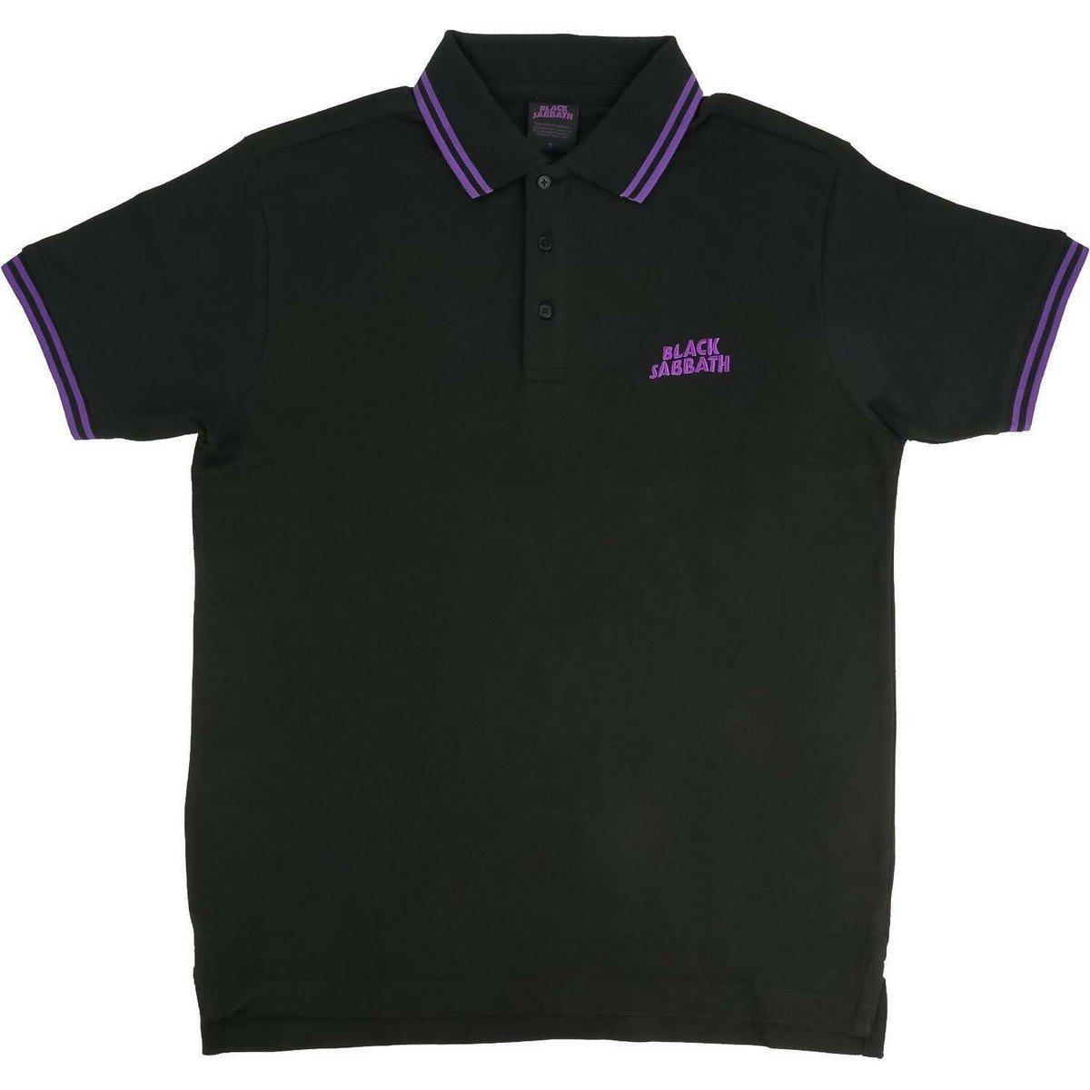 Poloshirt Logo Damen Schwarz M von Black Sabbath