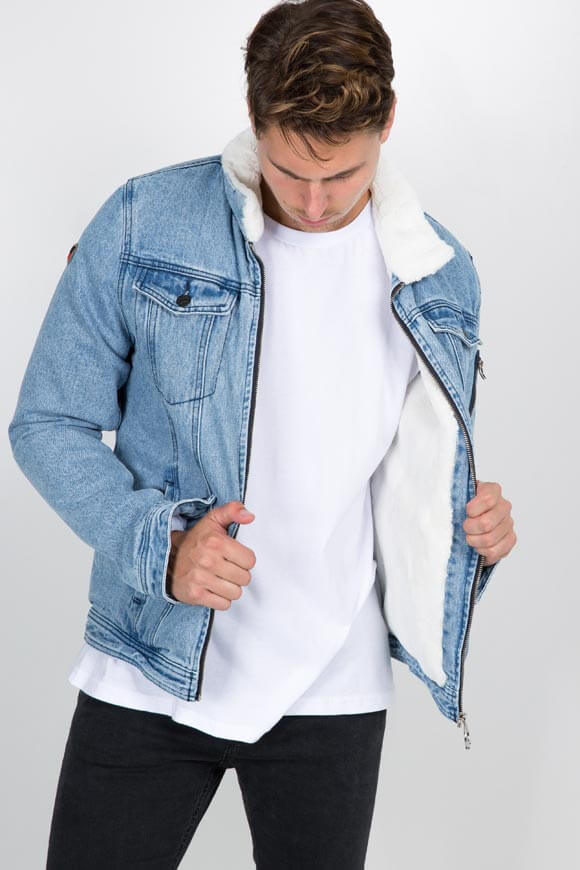 BlackSalt Gefütterte Jeansjacke | Blue | Herren  | L von BlackSalt