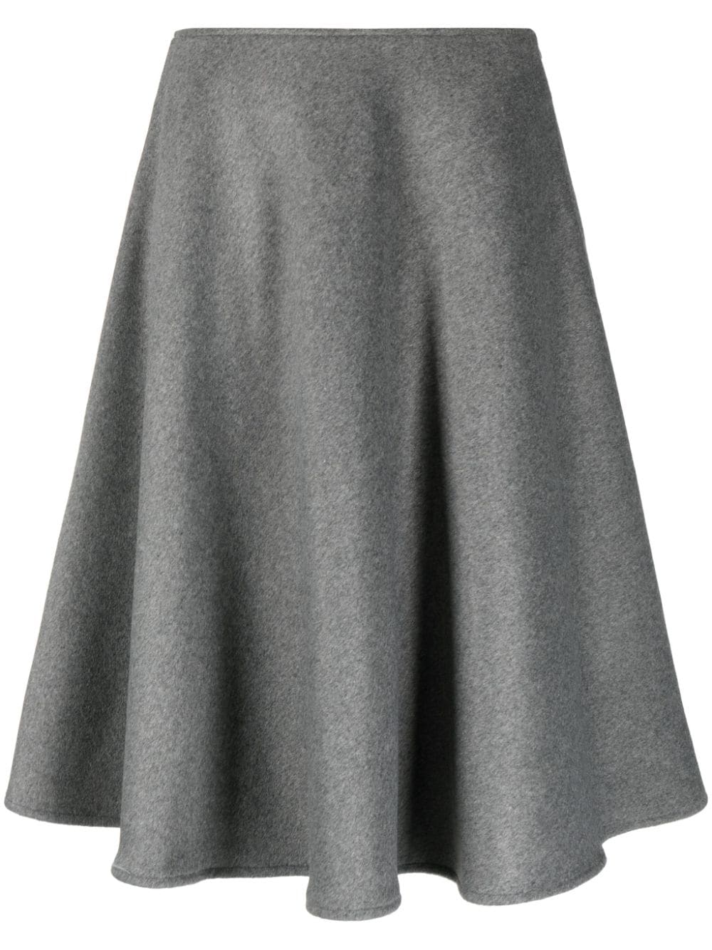 Blanca Vita A-line flared mélange midi skirt - Grey von Blanca Vita