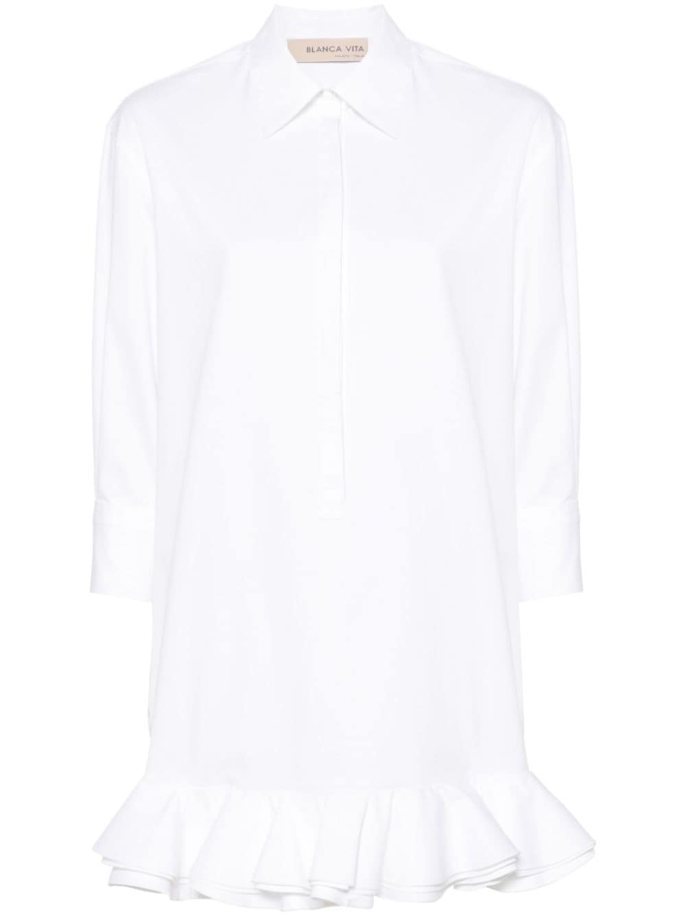 Blanca Vita Acaly ruffle-detail dress - White von Blanca Vita