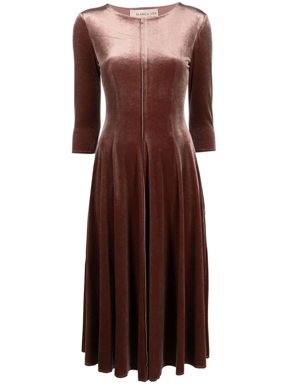 Blanca Vita Adonis velvet midi dress - Pink von Blanca Vita