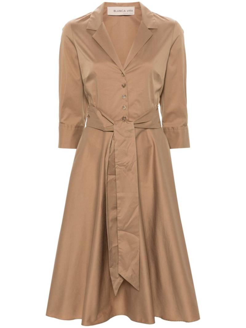 Blanca Vita Allamanda poplin shirt dress - Brown von Blanca Vita