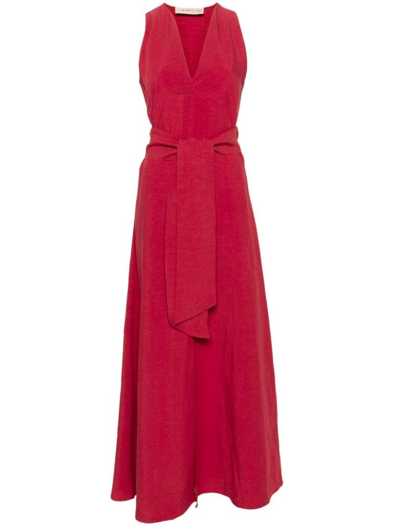Blanca Vita Aralia belted maxi dress - Red von Blanca Vita