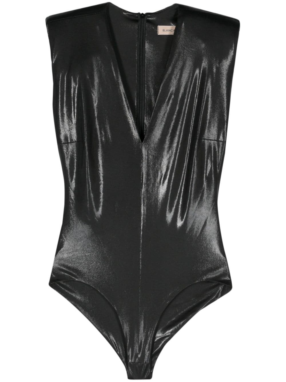 Blanca Vita Betonica laminated bodysuit - Black von Blanca Vita