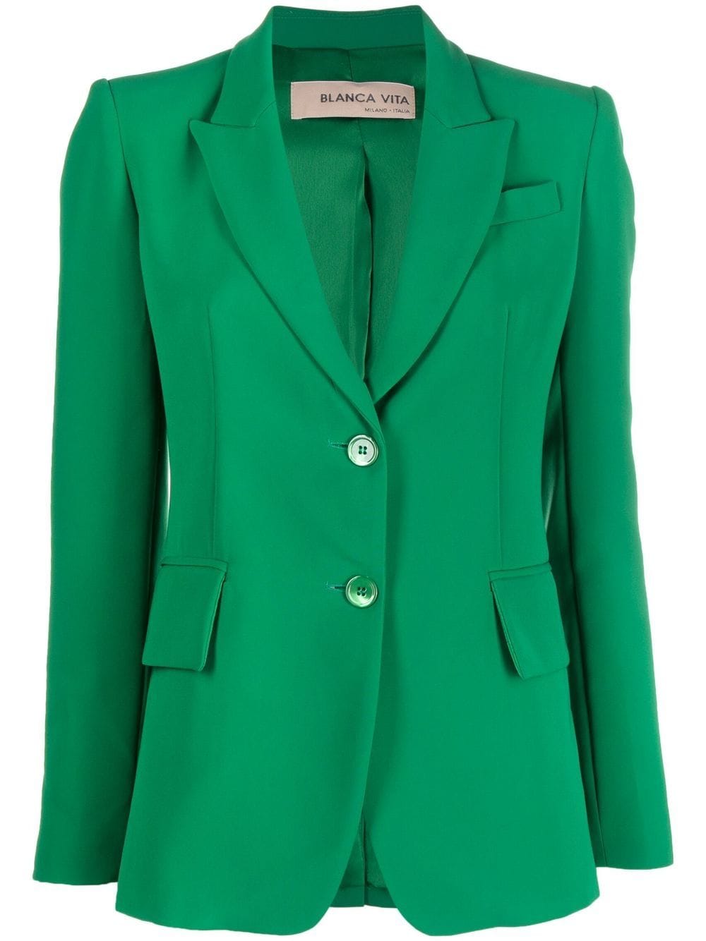 Blanca Vita Gynerium single-breasted blazer - Green von Blanca Vita