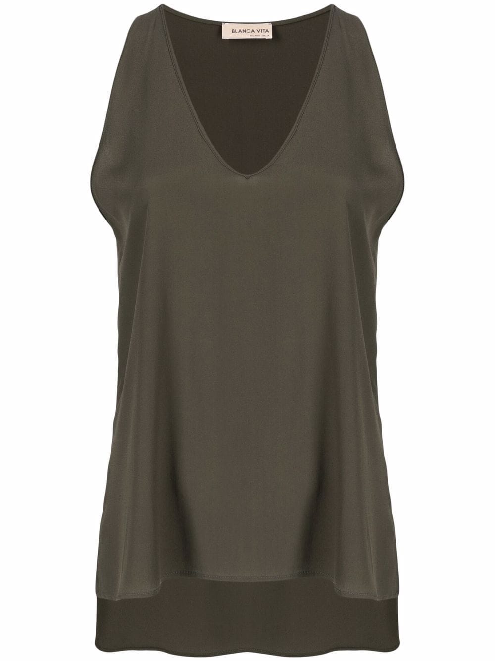 Blanca Vita V-neck vest top - Green von Blanca Vita