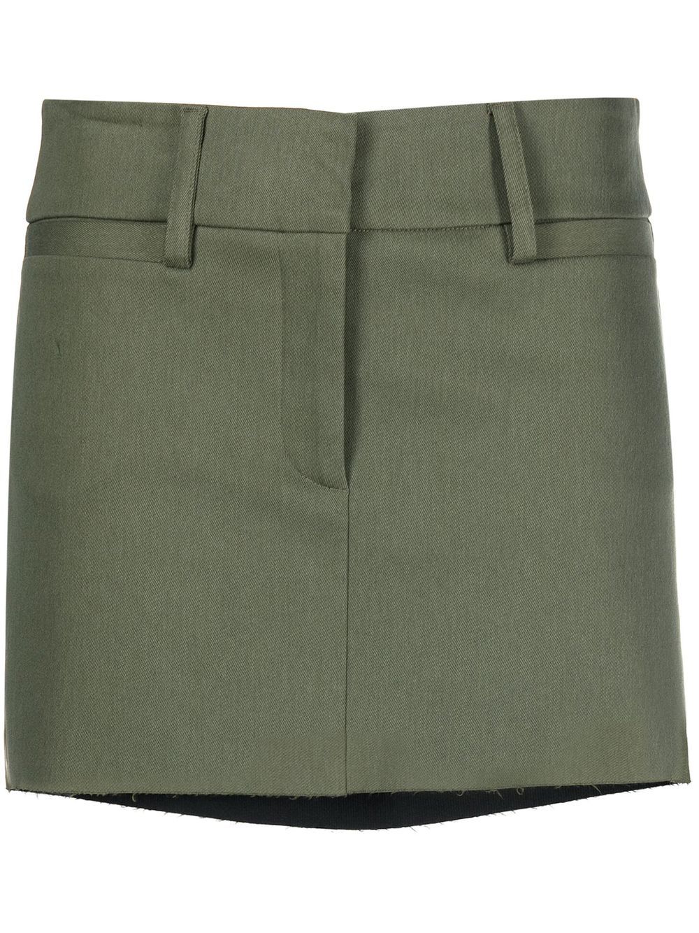 Blanca Vita concealed-front fastening miniskirt - Green von Blanca Vita