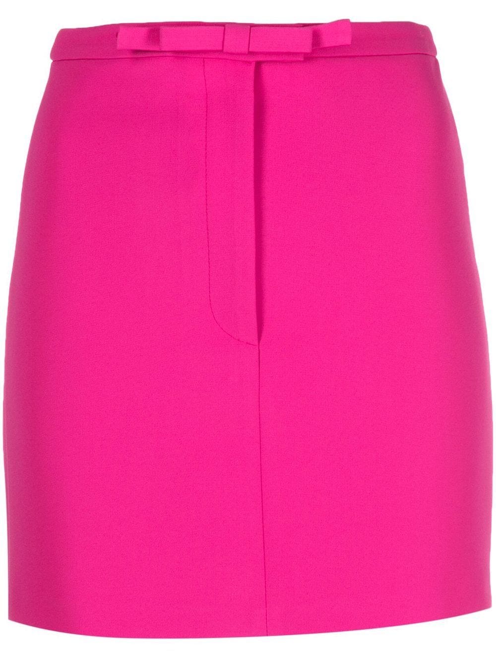 Blanca Vita front bow-detail mini skirt - Pink von Blanca Vita