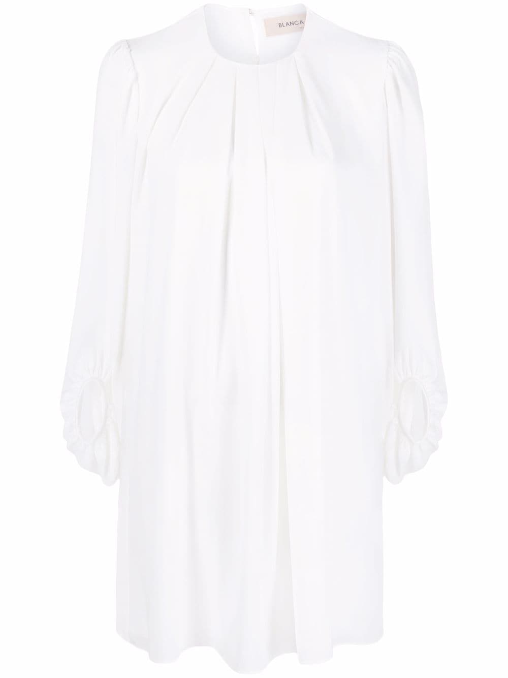 Blanca Vita gathered-detail shift dress - White von Blanca Vita