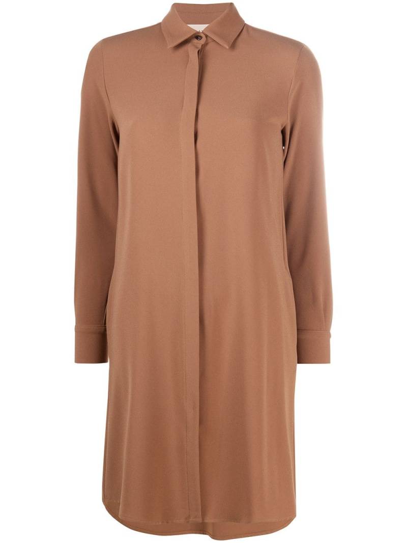 Blanca Vita long-sleeved shirt dress - Brown von Blanca Vita