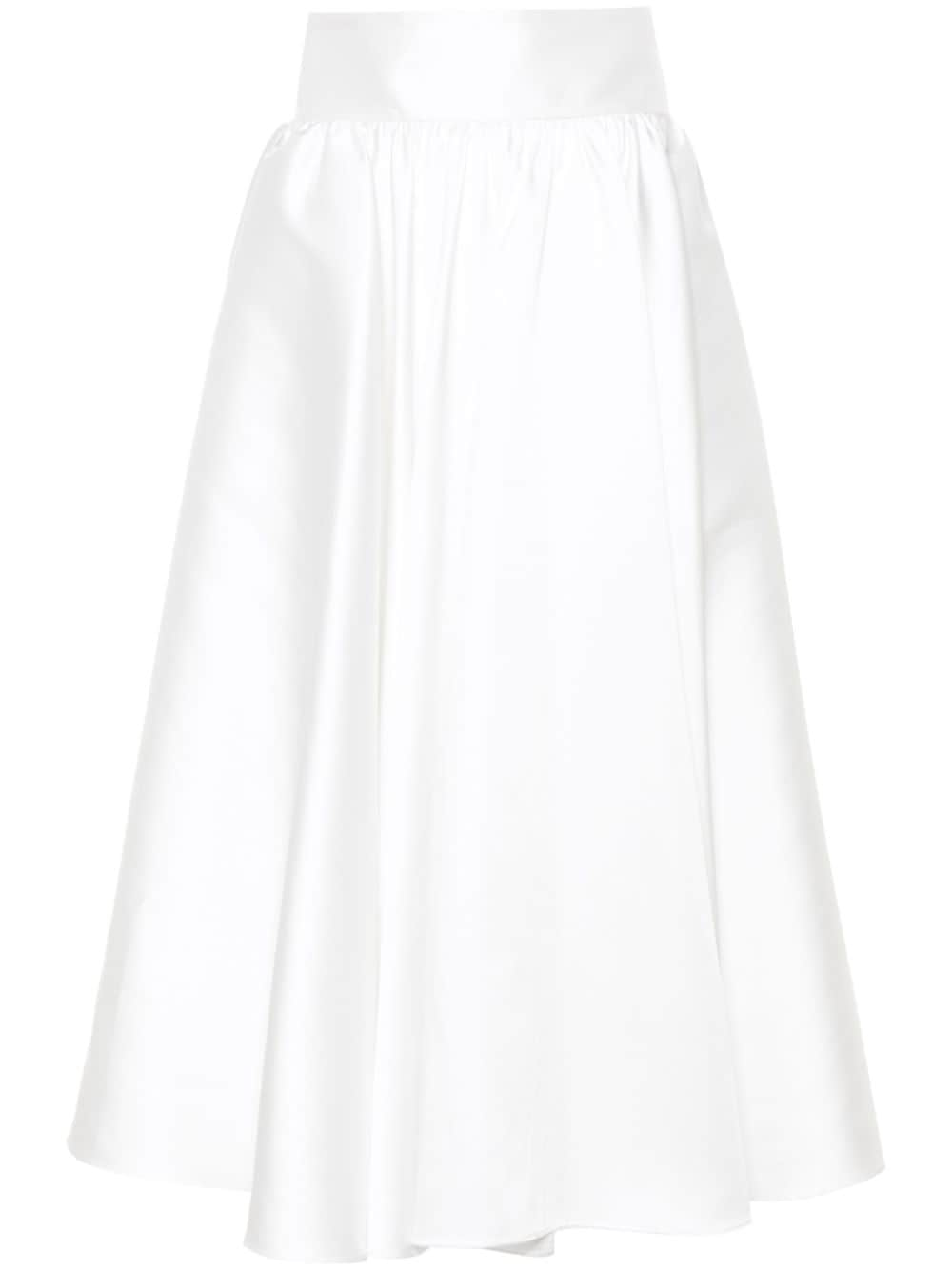 Blanca Vita pleated maxi skirt - White von Blanca Vita