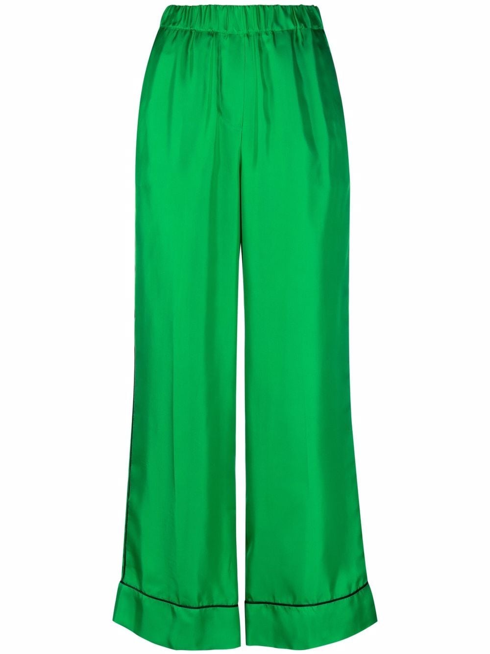 Blanca Vita wide-leg silk trousers - Green von Blanca Vita