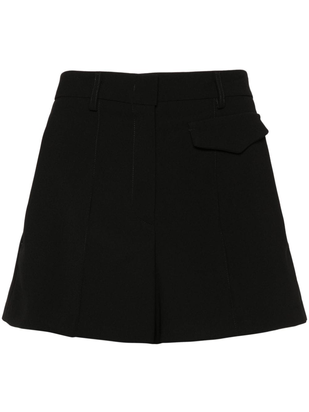 Blanca Vita seam-detail shorts - Black von Blanca Vita