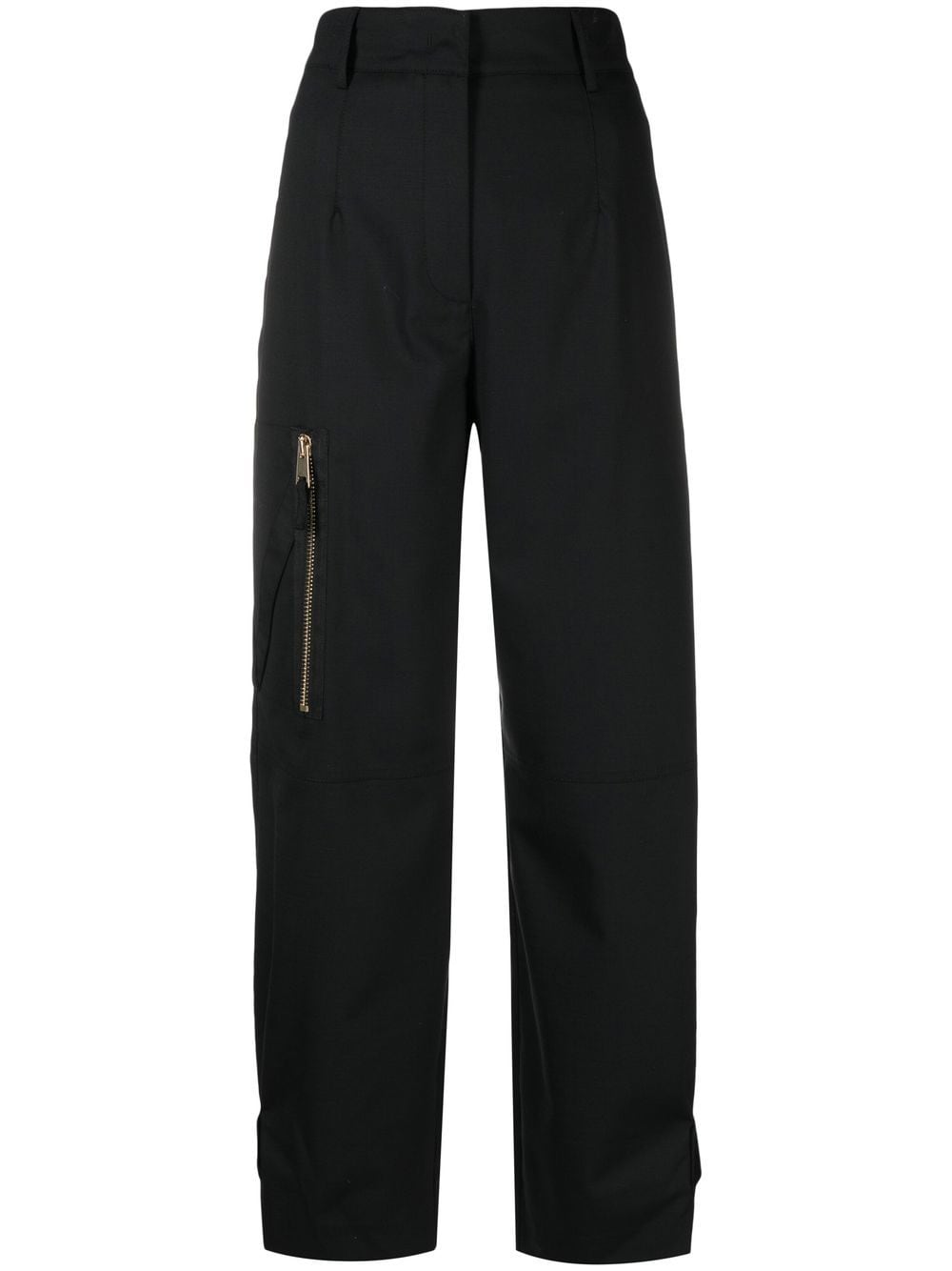 Blanca Vita tapered-leg cargo trousers - Black von Blanca Vita