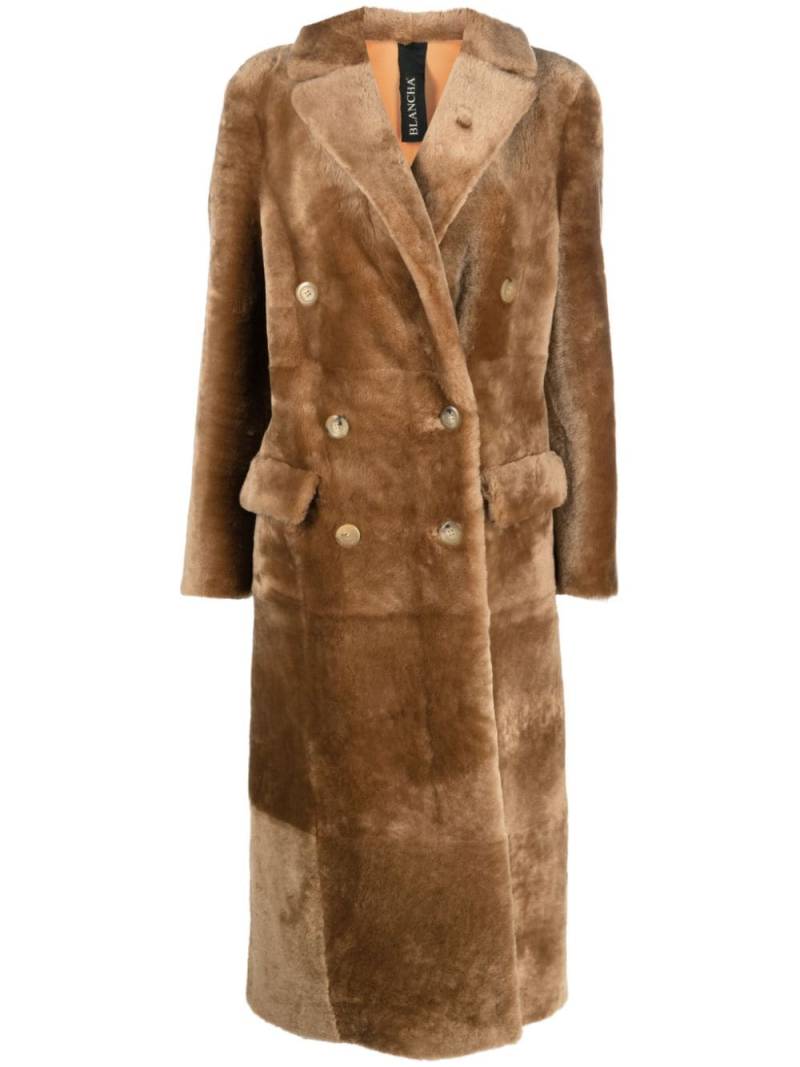 Blancha double-breasted reversible coat - Brown von Blancha