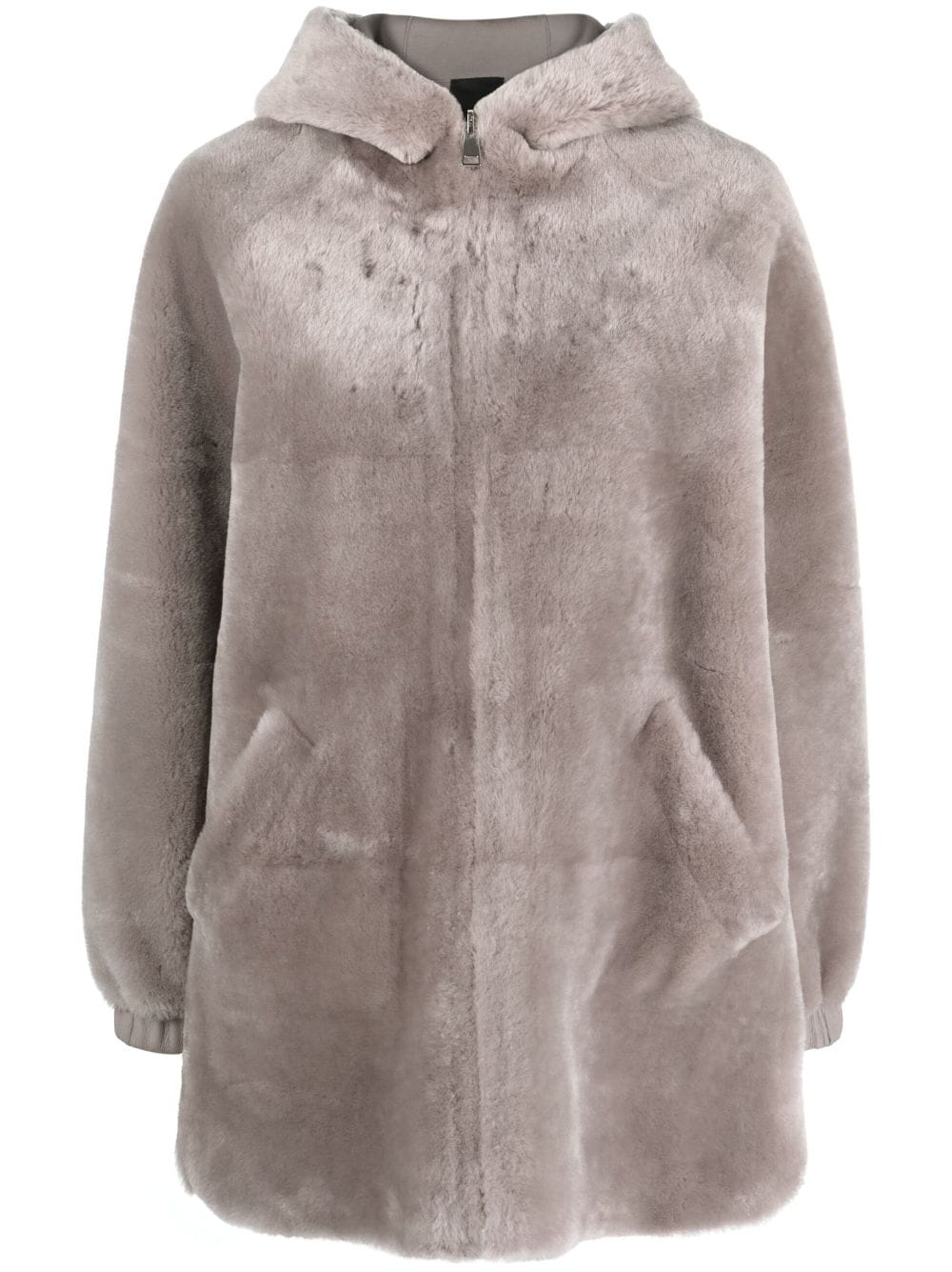 Blancha reversible hooded shearling coat - Grey von Blancha