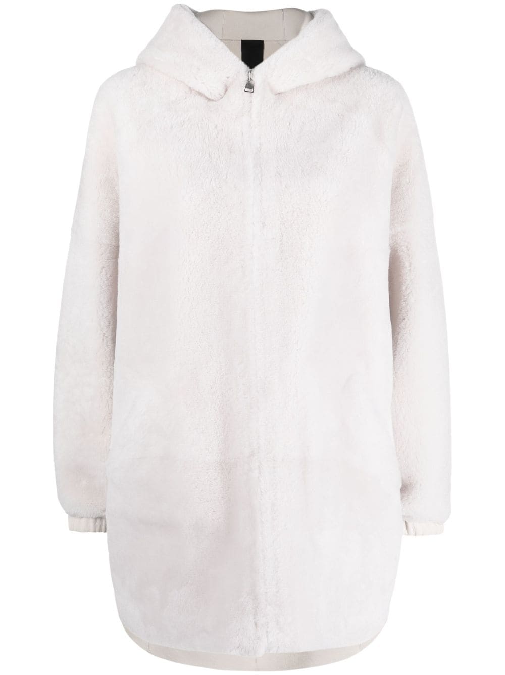 Blancha reversible hooded shearling coat - White von Blancha