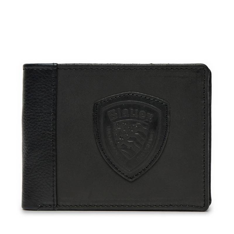 Große Herren Geldbörse Blauer F4ALMONT03/MUS Schwarz von Blauer