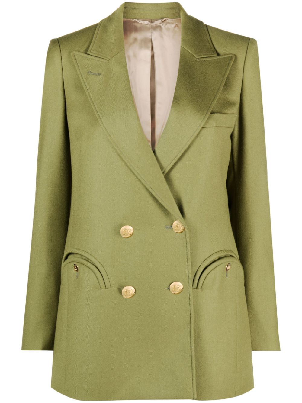 Blazé Milano Exit double-breasted wool blazer - Green von Blazé Milano