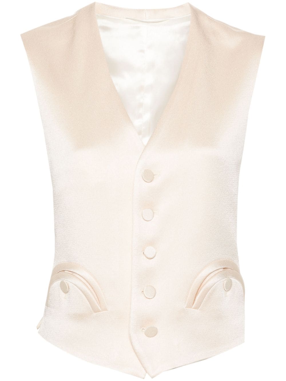 Blazé Milano Novalis Feral satin gilet - Neutrals von Blazé Milano