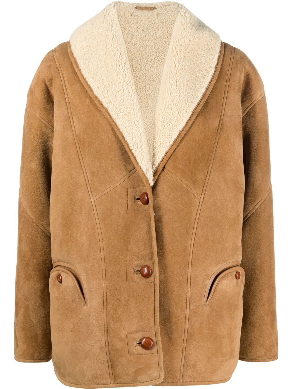 Blazé Milano Tatoosh shearling jacket - Neutrals von Blazé Milano