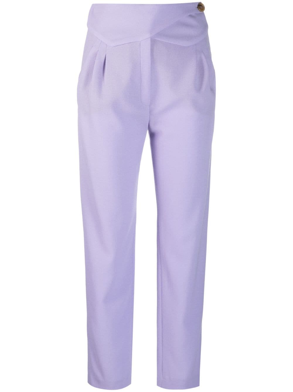 Blazé Milano cropped straight-leg wool trousers - Purple von Blazé Milano