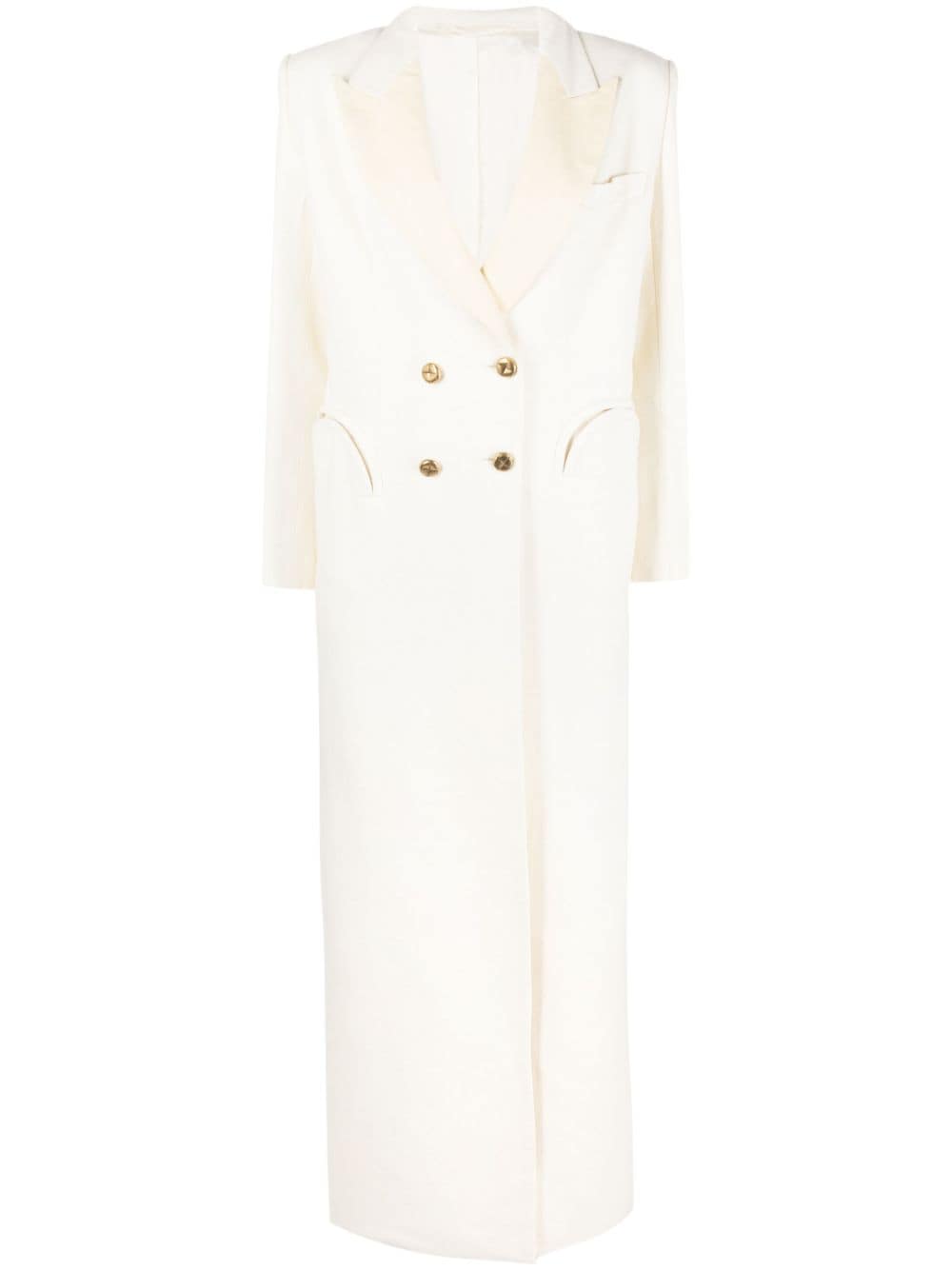 Blazé Milano double-breasted maxi coat - White von Blazé Milano