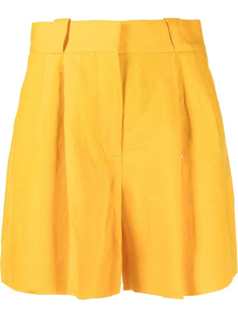 Blazé Milano high-waist pleat shorts - Yellow von Blazé Milano