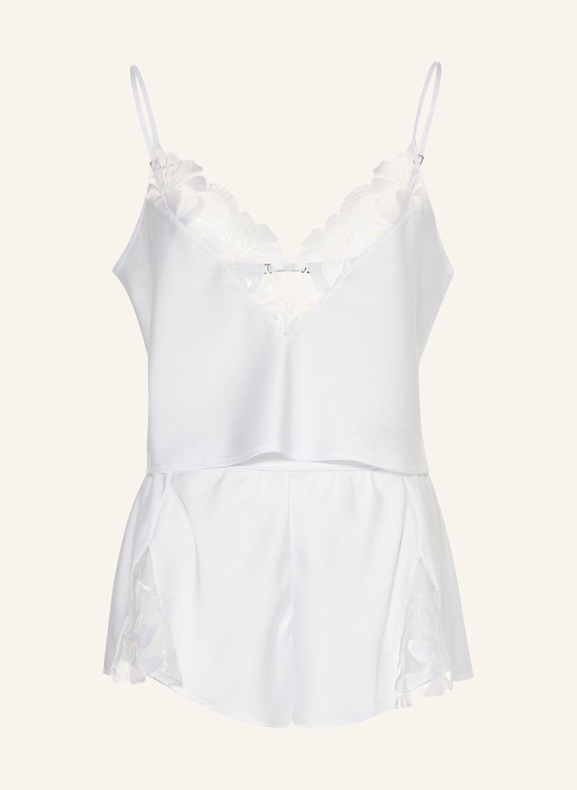 Bluebella Shorty-Schlafanzug Leonora Aus Satin weiss von Bluebella