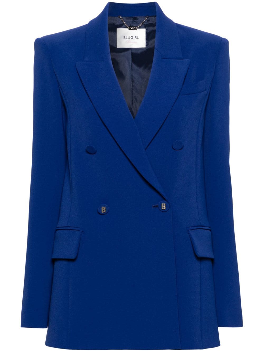 Blugirl double-breasted crepe blazer - Blue von Blugirl