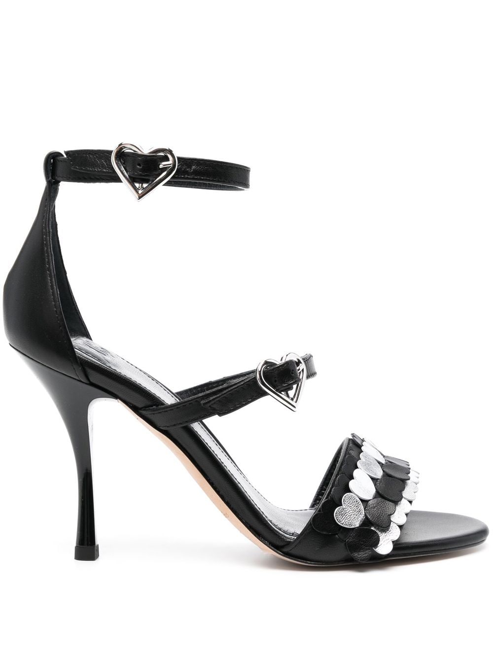 Blugirl heart-detail 100mm sandals - Black von Blugirl