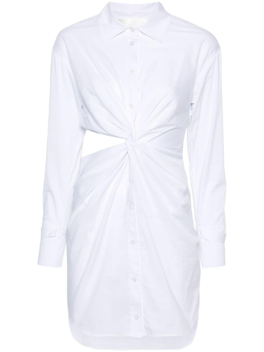 Blugirl knot-detail mini shirt dress - White von Blugirl