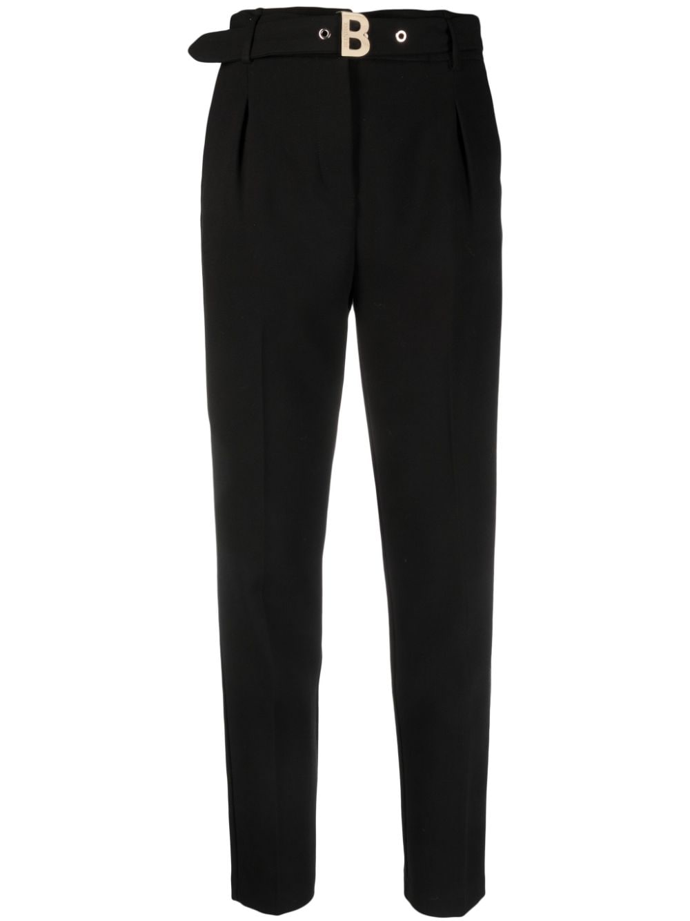 Blugirl logo-buckle tapered trousers - Black von Blugirl