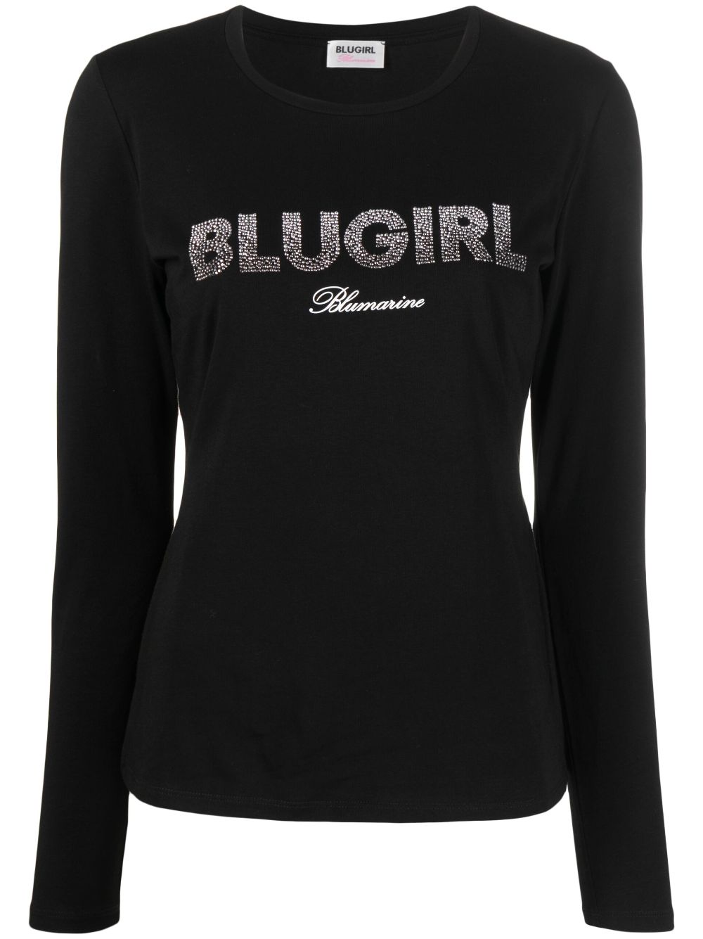 Blugirl logo-print long-sleeve T-shirt - Black von Blugirl