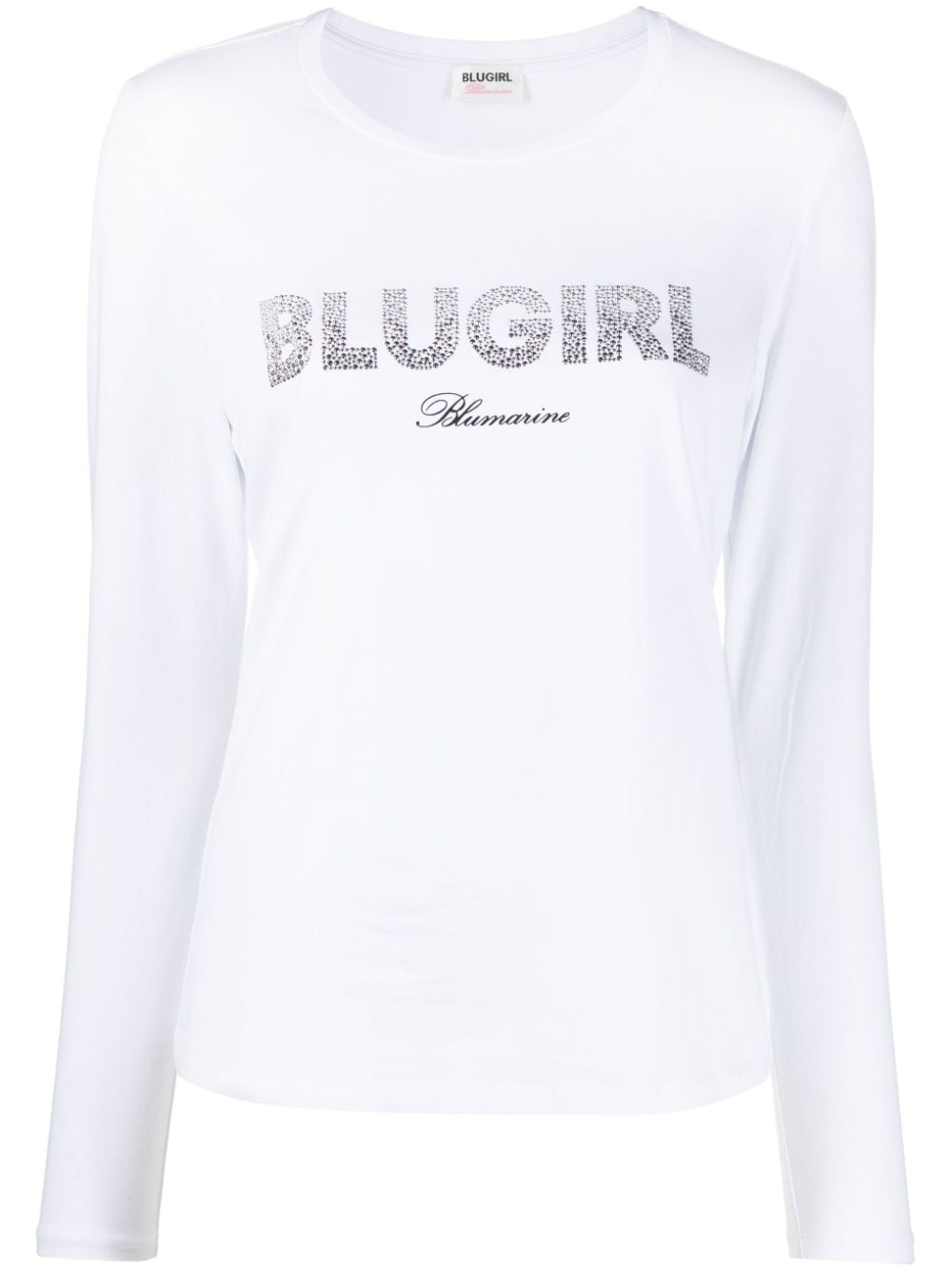 Blugirl logo-print long-sleeve T-shirt - White von Blugirl