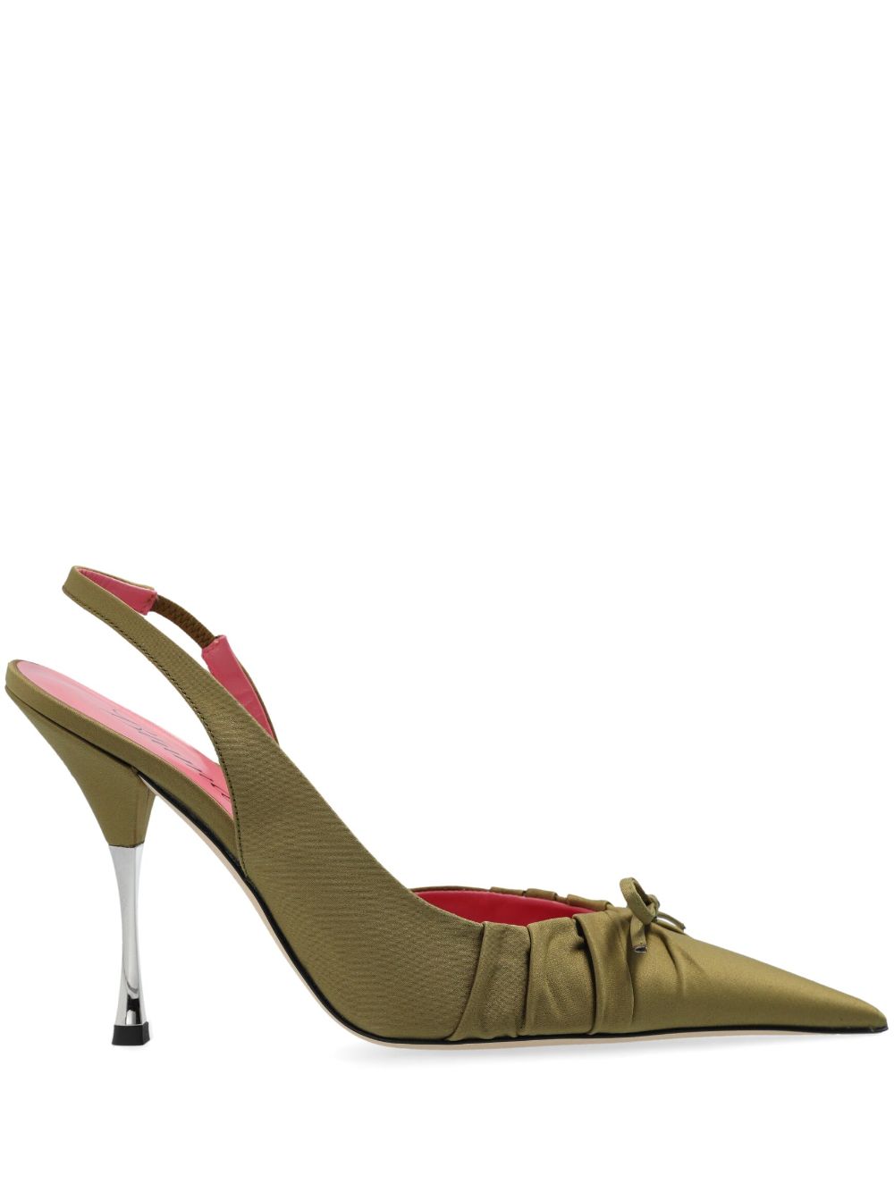 Blumarine 115mm bow slingback pumps - Green von Blumarine