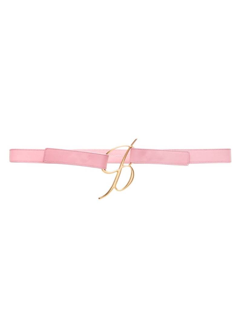 Blumarine B-buckle leather belt - Pink von Blumarine
