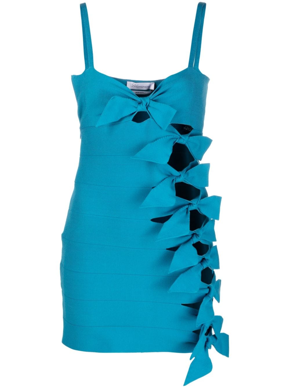 Blumarine bow-detail cut-out minidress - Blue von Blumarine