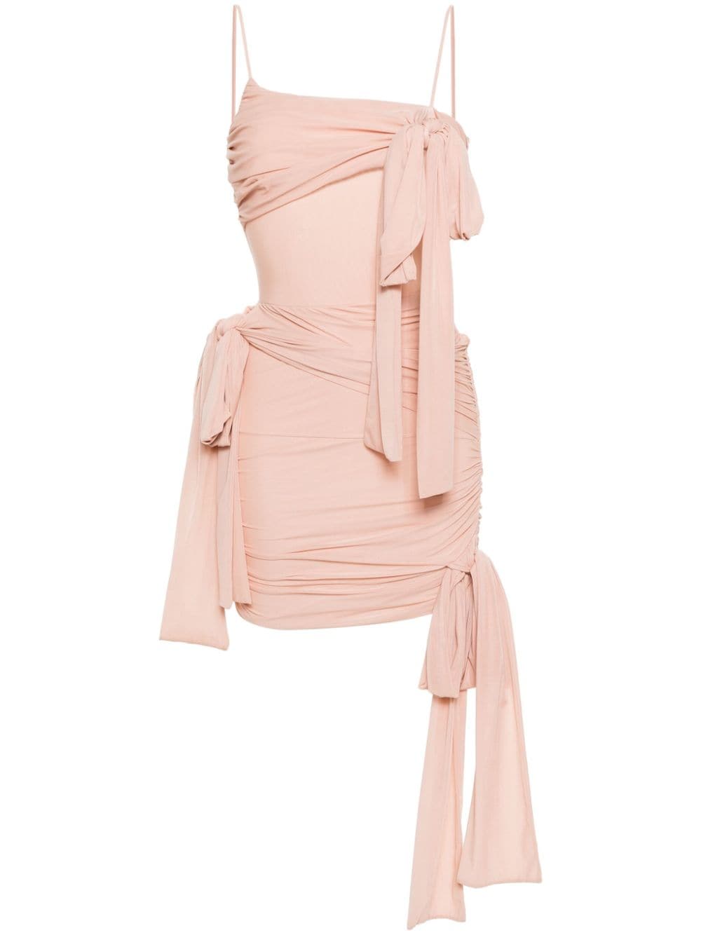 Blumarine bow-embellished gathered minidress - Pink von Blumarine