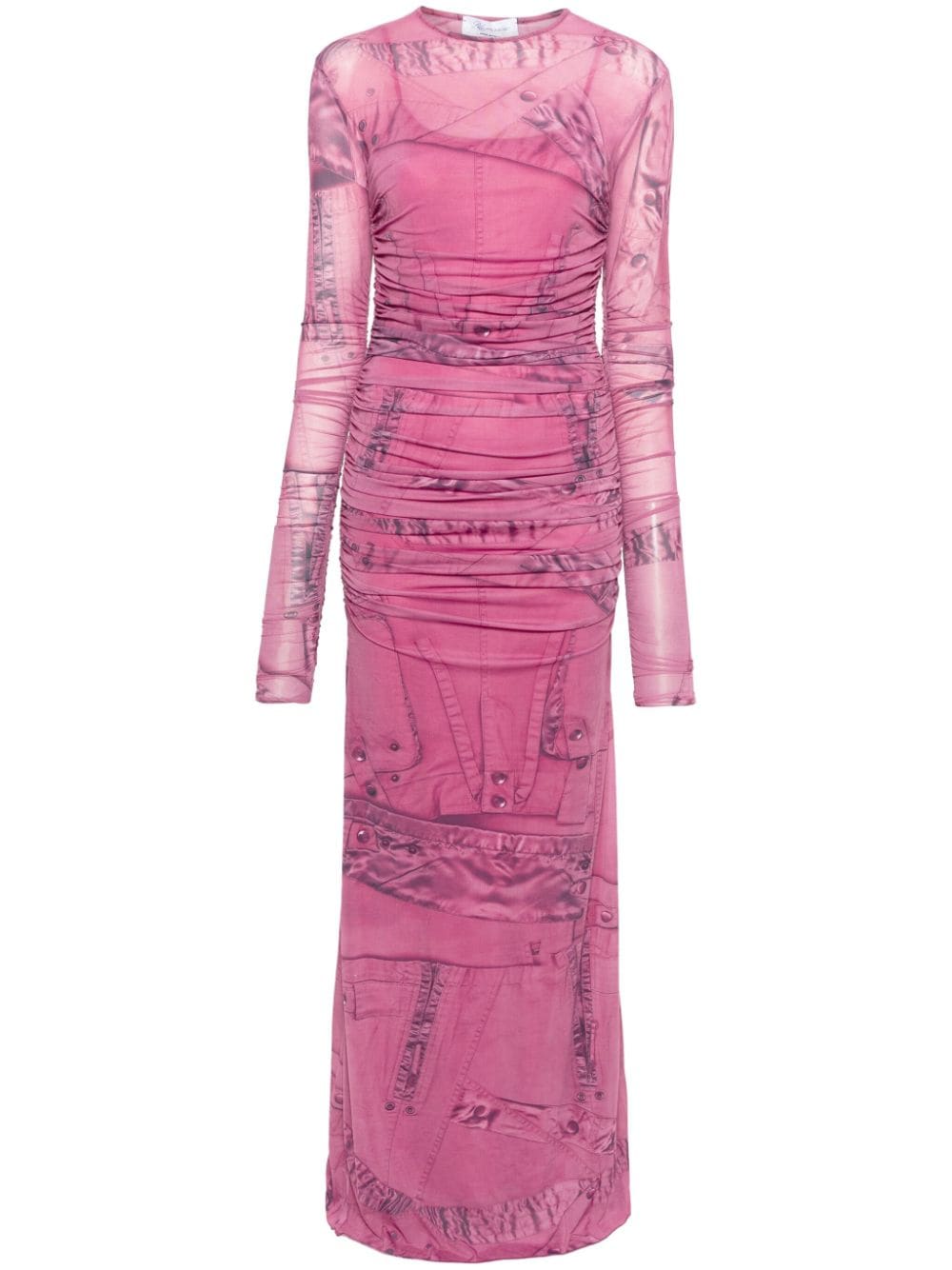Blumarine cargo patch-print maxi dress - Pink von Blumarine
