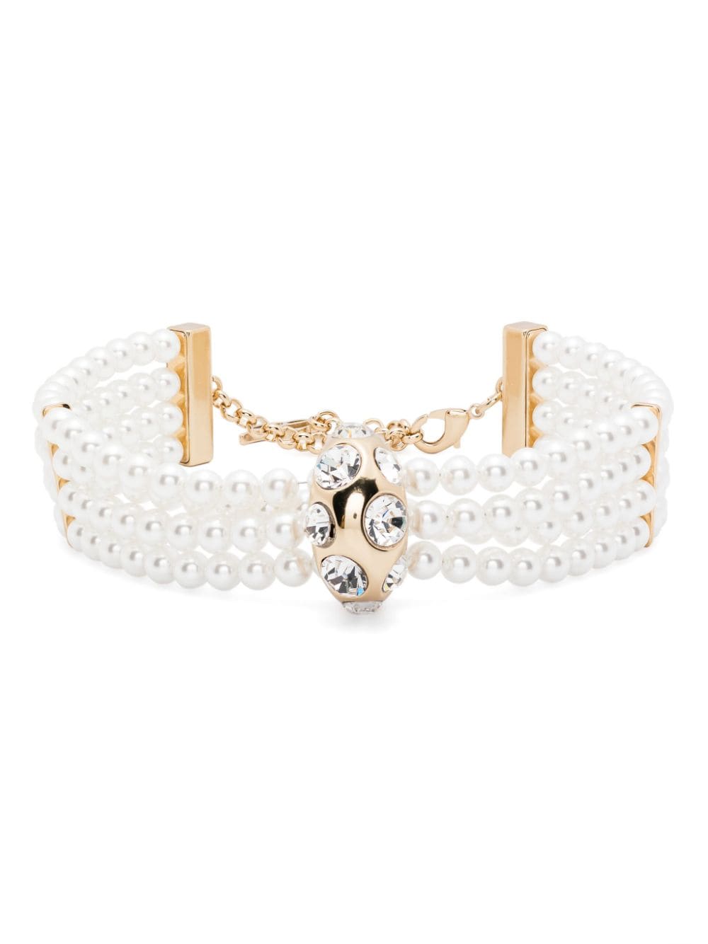 Blumarine crystal-embellished choker necklace - White von Blumarine