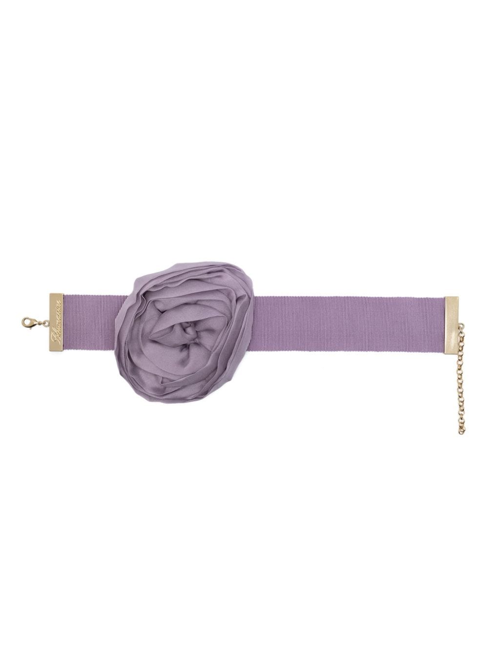 Blumarine floral-appliqué choker necklace - Purple von Blumarine